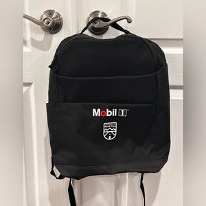 Mobil 1 Black with Gold Interior Unisex Bag / Backpack with Handle.